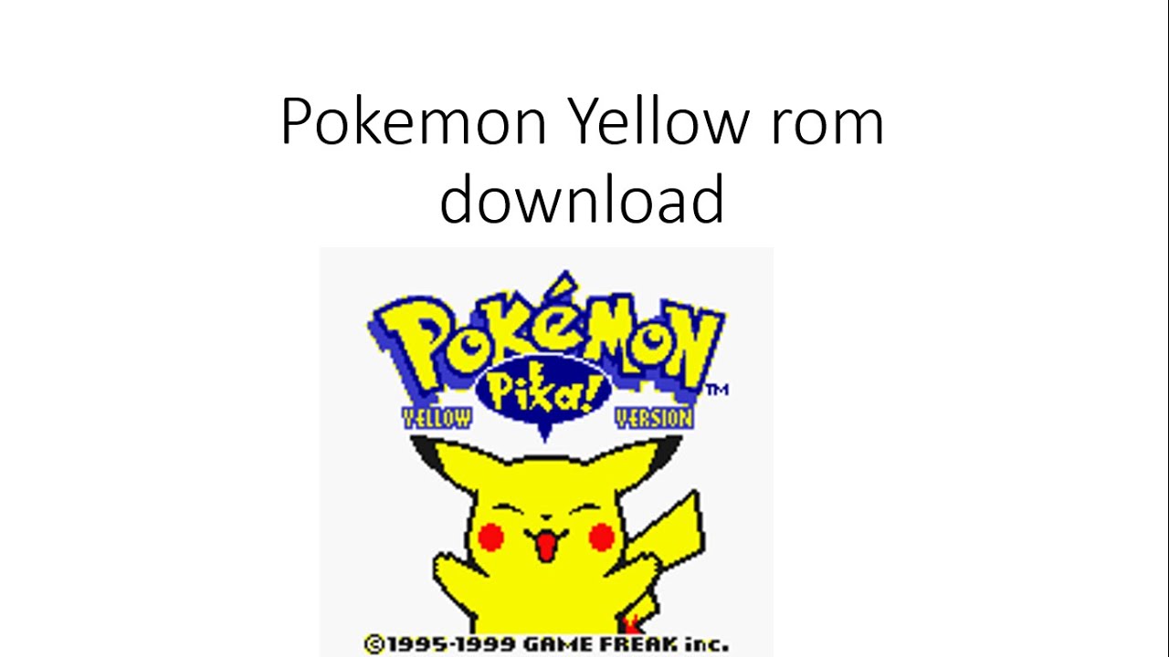 Pokemon Yellow For Mac Free Download